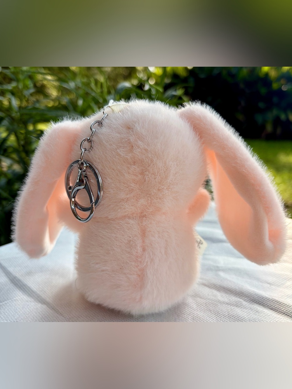 NIP Cute Bunny bag charm/backpack charm/diaper bag charm/key chain w/rhinestones - Picture 4 of 5